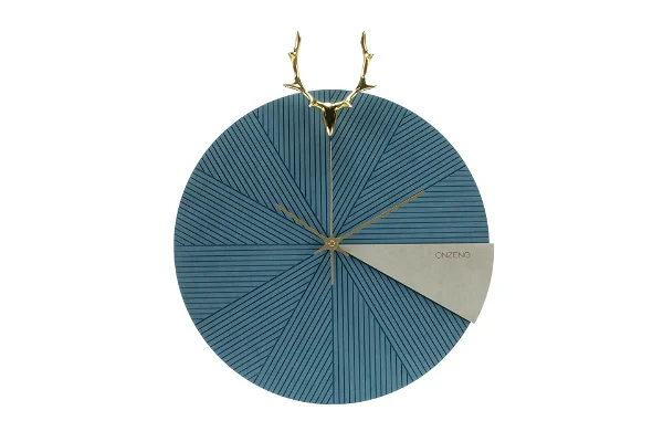 A wall clock with an animal accent on top in the shade of green color