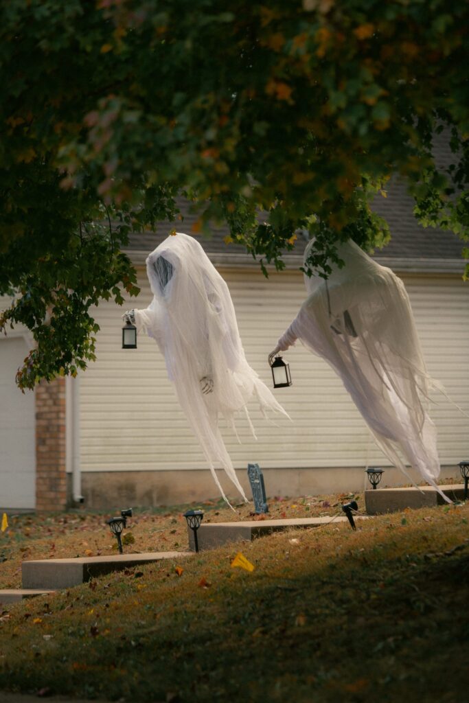 A Ghostly hanging from a tree