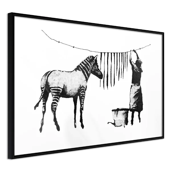 A portrait of a Zebra and a woman