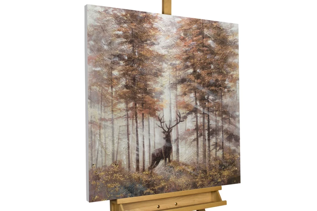 Acrylic painting koenig-der-hirsche