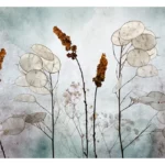 Carta da parati autoadesiva "Lunaria in the Meadow" per le camere da letto