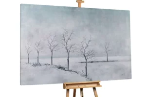Quadro XXL ad olio "Il paese delle meraviglie bianche