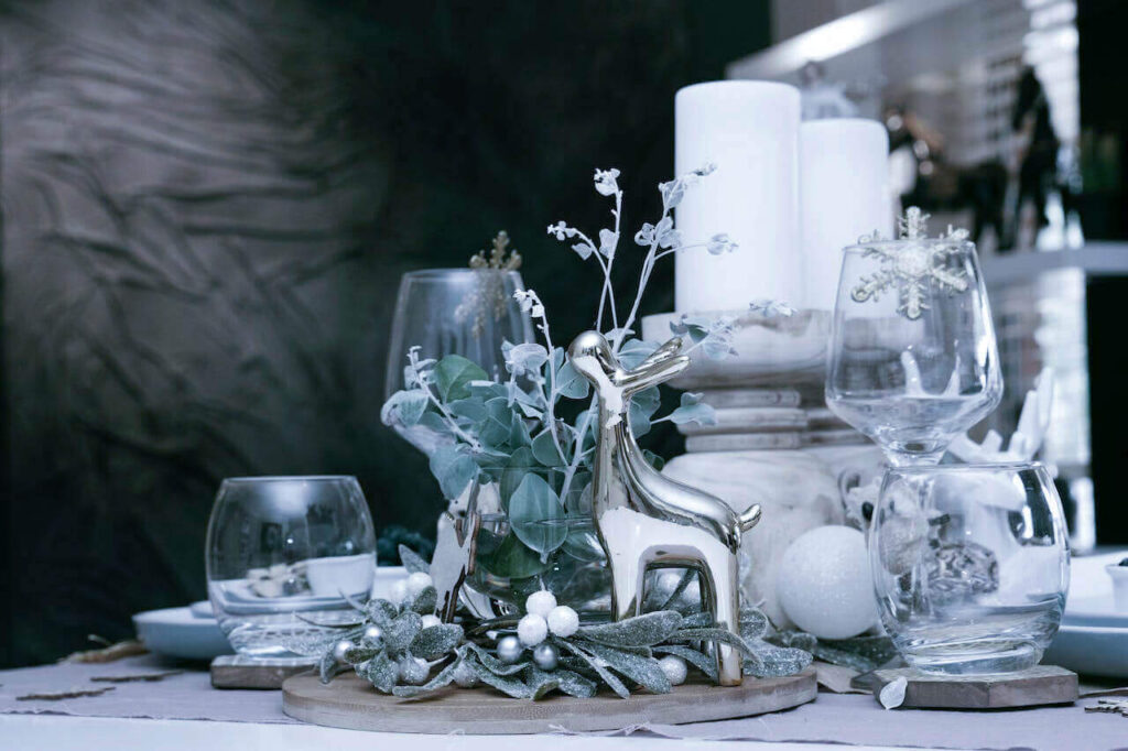 decorazione da tavola per il solstizio d'inverno