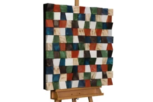 Quadro in legno rilievo 'Mystic Pattern'