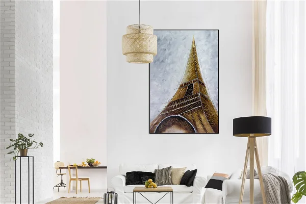 XXL Dipinti a olio 'Gilded Monument'