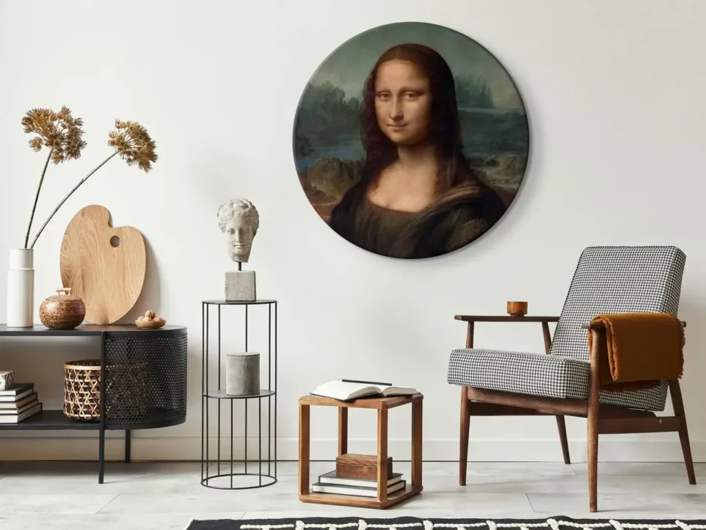 Quadro rotondo 'Da Vinci's Mona Lisa'