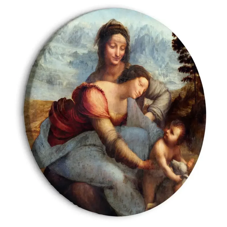 Quadro rotondo 'Da Vinci's St. Anne'