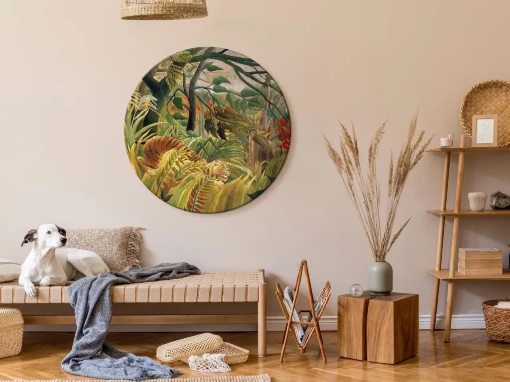 Quadro rotondo 'Tropical Tiger Henri'