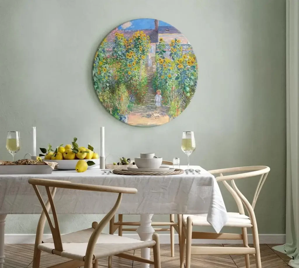 Quadro rotondo 'Vétheuil Garden'