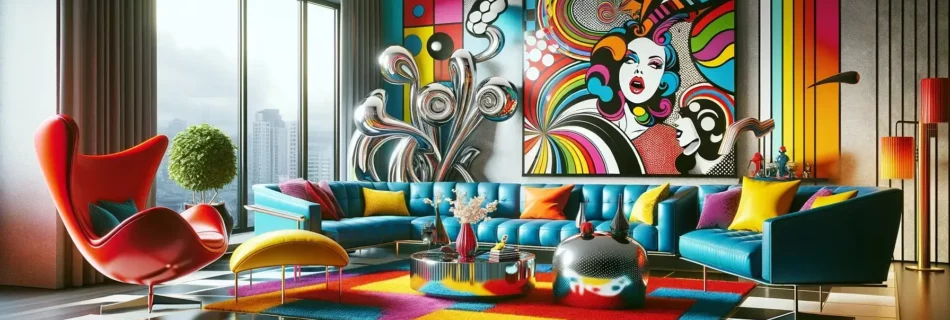 scena di vita con pop art stile design contemporaneo