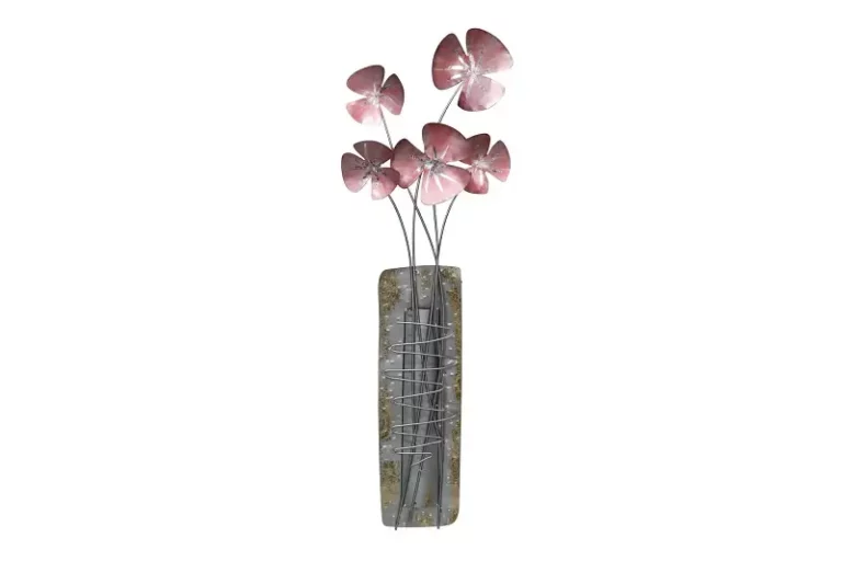 Scultura da parete in metallo 'Greeting of Flowers'