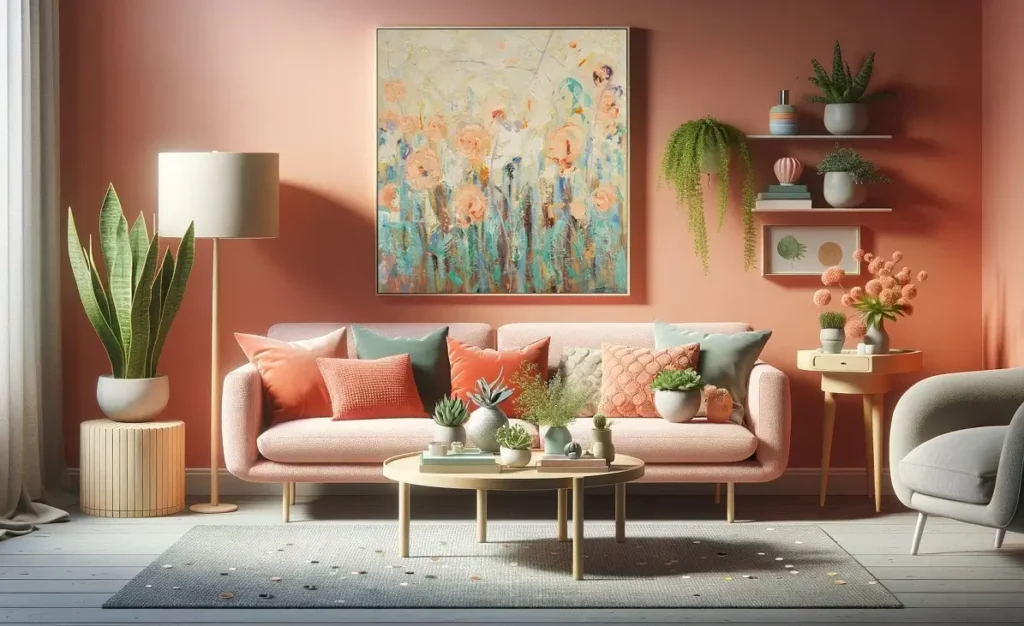 toni solari-colori di primavera nel soggiorno
