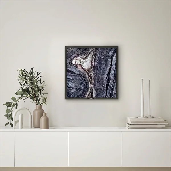 An image of a marble painting mixed with color beige, gray and black.