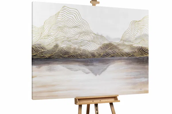 XXL Oil paintings 'Bright Mountains'
