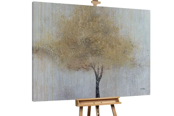 XXL Oil paintings 'Golden Efflorescence'