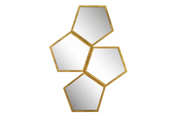 Metal wall mirror 'Holographia'