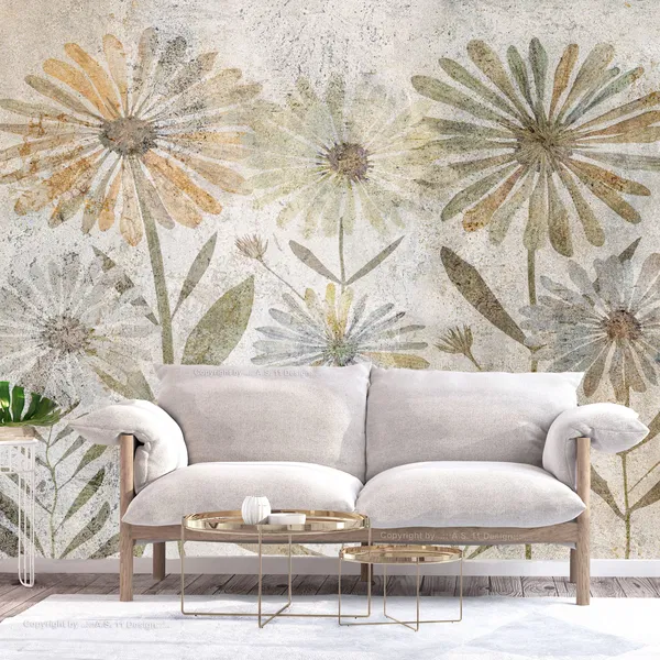 Self-adhesive wallpaper 'Flower Family'