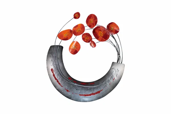 KL03164-abstrakt-vase-blume-grau-rot-wanddeko-metall-wandskulptur-wandbilder-aus-metall-01